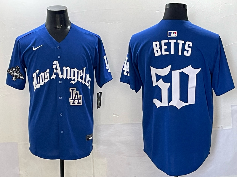 Men Los Angeles Dodgers #50 Betts Blue 2025 Nike MLB Jersey style 005->los angeles dodgers->MLB Jersey